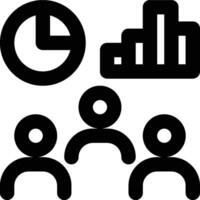 Customer Analysis, Customer Information, Customer Report Outline Icon vector