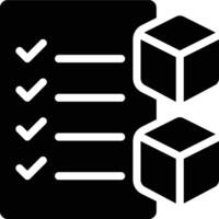 Checklist, Check List, Product List Glyph Solid Icon vector