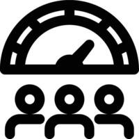 Dashboard, Data Visualization, Customer Outline Icon vector
