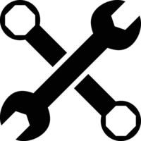 Wrench, Spanner, Tools Glyph Solid Icon vector