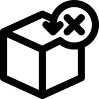 Obsolete Stock, Restricted Stock, Out of Stock Outline Icon vector