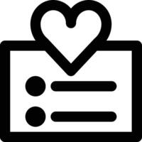 Wish Lists, Favorite, Wishlist Outline Icon vector