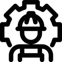 Engineer, Worker, Occupation Outline Icon vector