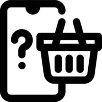 Mobile Marketplace, FAQ, Help Outline Icon vector