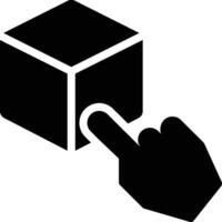 Select Product, Click, Inventory Control Glyph Solid Icon vector