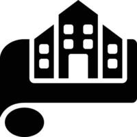 Architecture, Construction, Blueprint Glyph Solid Icon vector