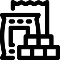 Building Materials, Materials, Construction Outline Icon vector