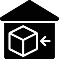 Product In, Input Product, Entry Product Glyph Solid Icon vector