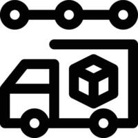 Distribution, Transportation, Delivery Outline Icon vector