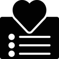 Wish Lists, Favorite, Wishlist Glyph Solid Icon vector