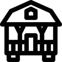 Portable Building, House, Home Outline Icon vector