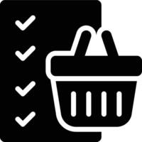 Checklist, Check List, List Glyph Solid Icon vector