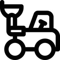 Loader, Wheel Loader, Construction Vehicle Outline Icon vector