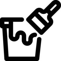 Paint, Paint Bucket, Paint Pail Outline vector