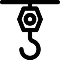 Hook, Lifting, Construction Outline Icon vector