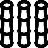 Bamboo, Building Materials, Bamboo Logs Outline Icon vector