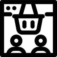 Web Marketplace, Ecommerce Outline Icon vector