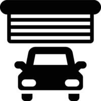 Garage, Car Garage, Room Glyph Solid Icon vector