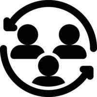 Relationship, Customer Relationship, Customer Glyph Solid Icon vector