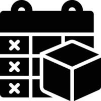 Inactive Inventory, Inventory, Period Glyph Solid Icon vector