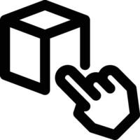 Select Product, Click, Inventory Control Outline Icon vector