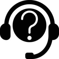 Help, Support, Helpdesk Glyph Solid Icon vector