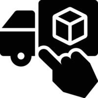 Delivery Control, Distribution Control, Logistic Control Glyph Solid Icon vector