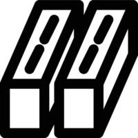 Concrete Block, Blocks, Building Blocks Outline Icon vector