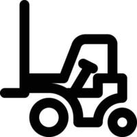 Forklift, Lifting, Vehicle Outline Icon vector