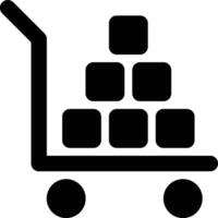 Trolley, Cart, Carrier Glyph Solid Icon vector