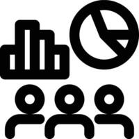 Customer Report, Statistic, Customer Outline Icon vector