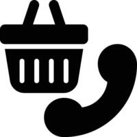 Customer Service, Call Center, Call Glyph Solid Icon vector