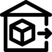 Product Out, Exit Product, Export Product Outline Icon vector