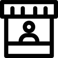 Kiosk, Display, Stand Outline Icon vector