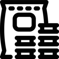 Concrete, Cement, Composite Outline Icon vector