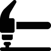 Hammer, Hammering, Tools Glyph Solid Icon vector