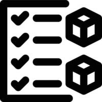 Checklist, Check List, Product List Outline Icon vector