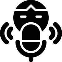 Podcaster, Podcast, Podcasting Glyph Solid Icon vector