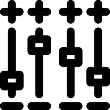 Equalizer, EQ, Equalizing Outline Icon vector