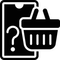 Mobile Marketplace, FAQ, Help Glyph Solid Icon vector