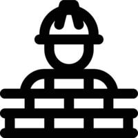Masonry, Builder, Construction Outline vector