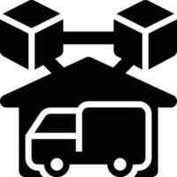 Cross Docking, Docking, Cross Dock Glyph Solid Icon vector