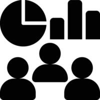 Customer Analysis, Customer Information, Customer Report Glyph Solid Icon vector