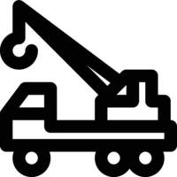 Crane, Construction Machine, Gantry Crane Outline Icon vector