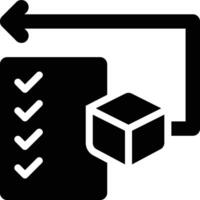 Back Ordering, Back Order, Return Order Glyph Solid Icon vector