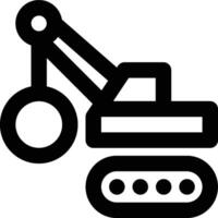 Demolish, Demolishing, Demolition Outline Icon vector