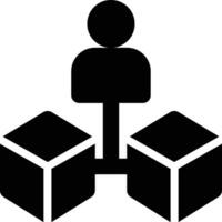 Dependent Demand, Demand Classification, Demand Glyph Solid Icon vector