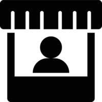 Kiosk, Display, Stand Glyph Solid Icon vector