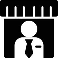 Store Manager, Retail Manager, Manager Glyph Solid Icon vector