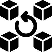 Stock Turn, Stock Rotation, Stock Turnover Glyph Solid Icon vector